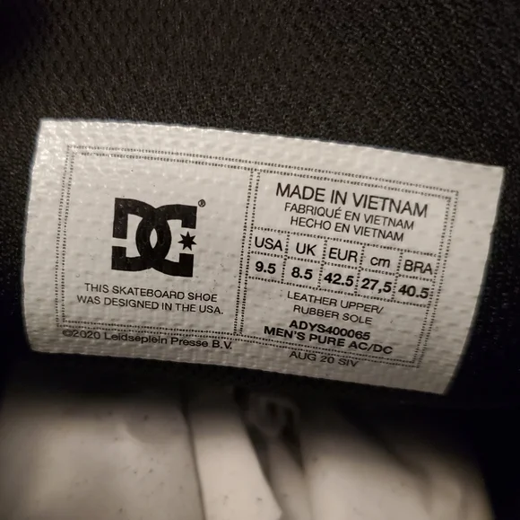 BNWT Mens DC AC/DC Shoes, Size 9.5 - Picture 8 of 12